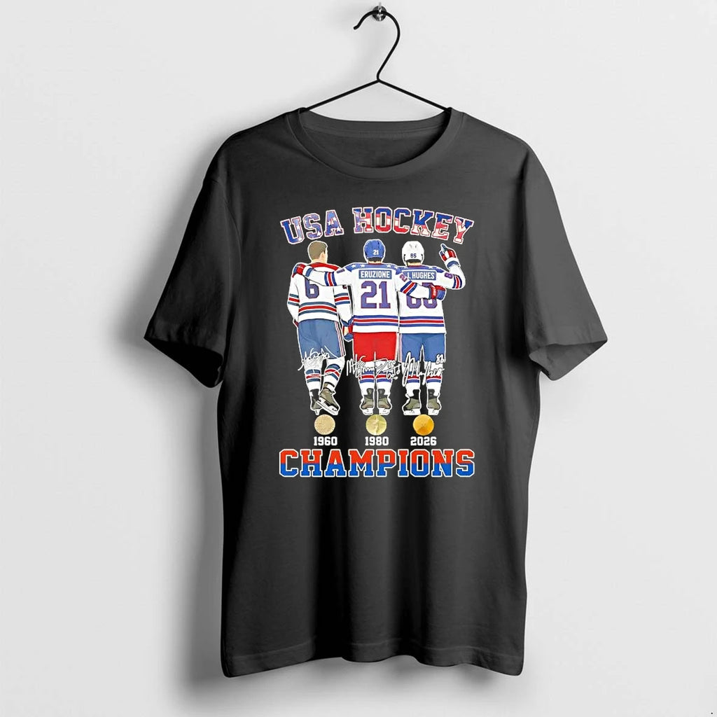 Eruzione And Legends Usa Hockey Champions Signatures Tshirts Sweater