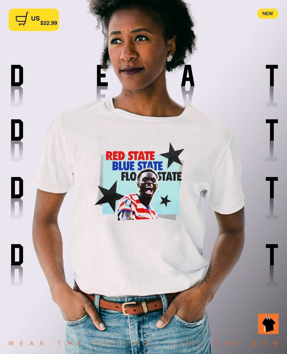 Folarin Balogun USA Soccer Red State Blue State Flo State World Cup 2026 shirt