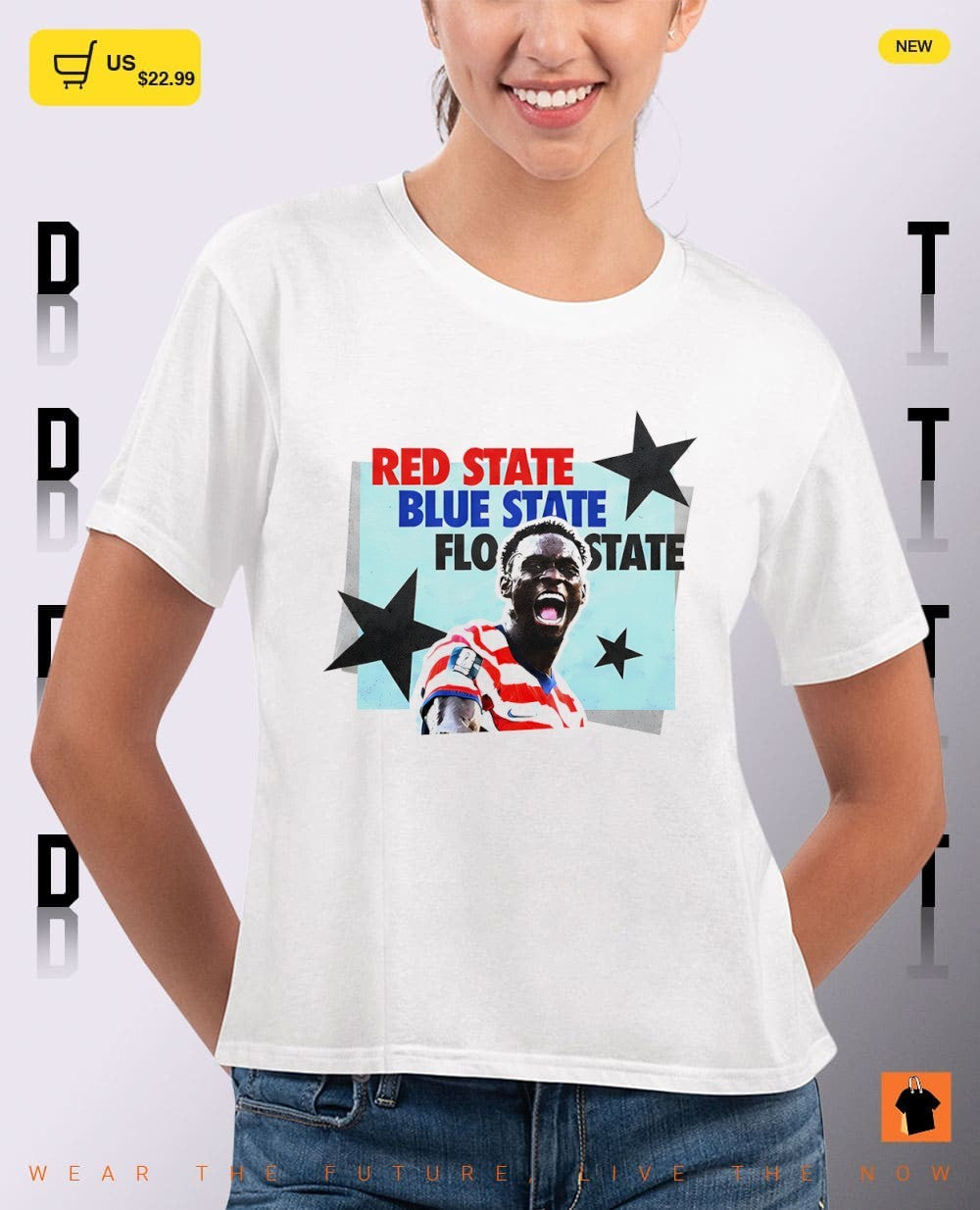 Folarin Balogun USA Soccer Red State Blue State Flo State World Cup 2026 shirt