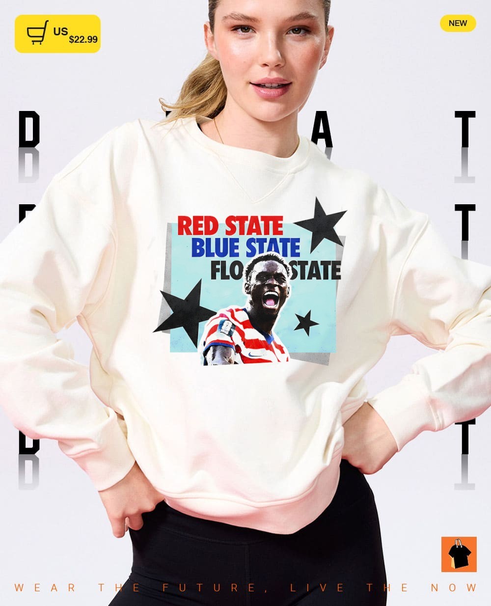 Folarin Balogun USA Soccer Red State Blue State Flo State World Cup 2026 shirt