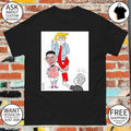 Folarin Balogun cartoon holding Trump tie Red Card World Cup 2026 shirt