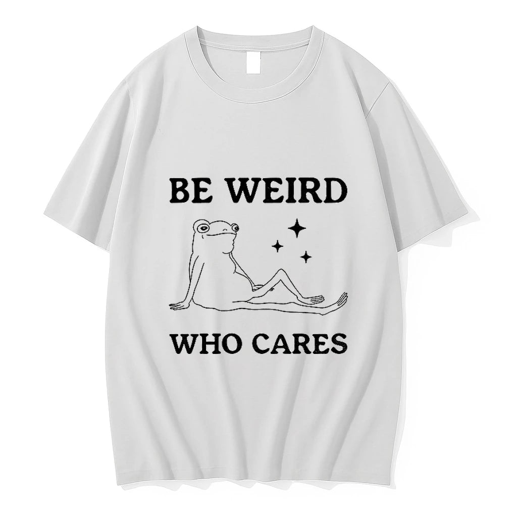 Frog Be Weird Who Cares Funny Tshirts Sweater