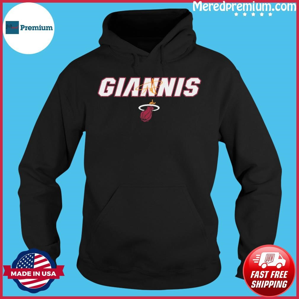 Giannis Antetokounmpo Miami Heat Team Font shirt