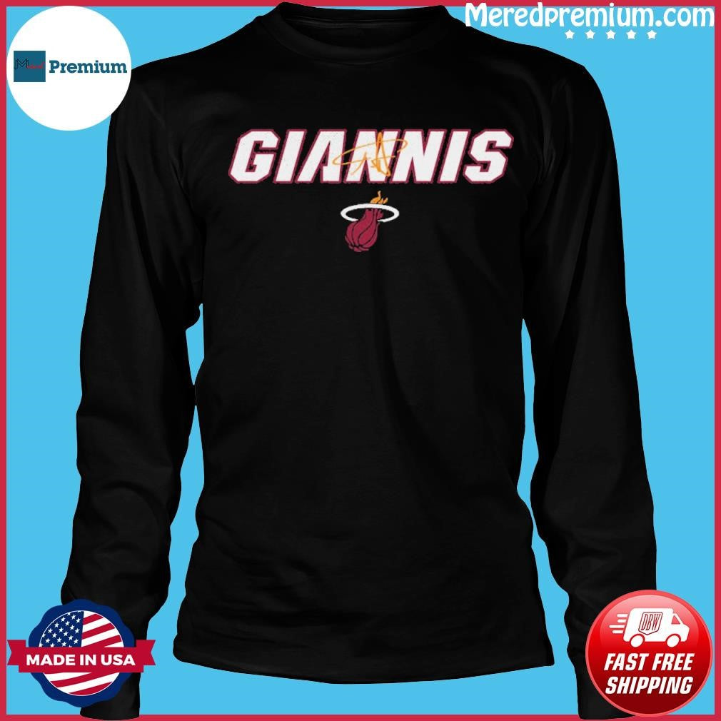 Giannis Antetokounmpo Miami Heat Team Font shirt