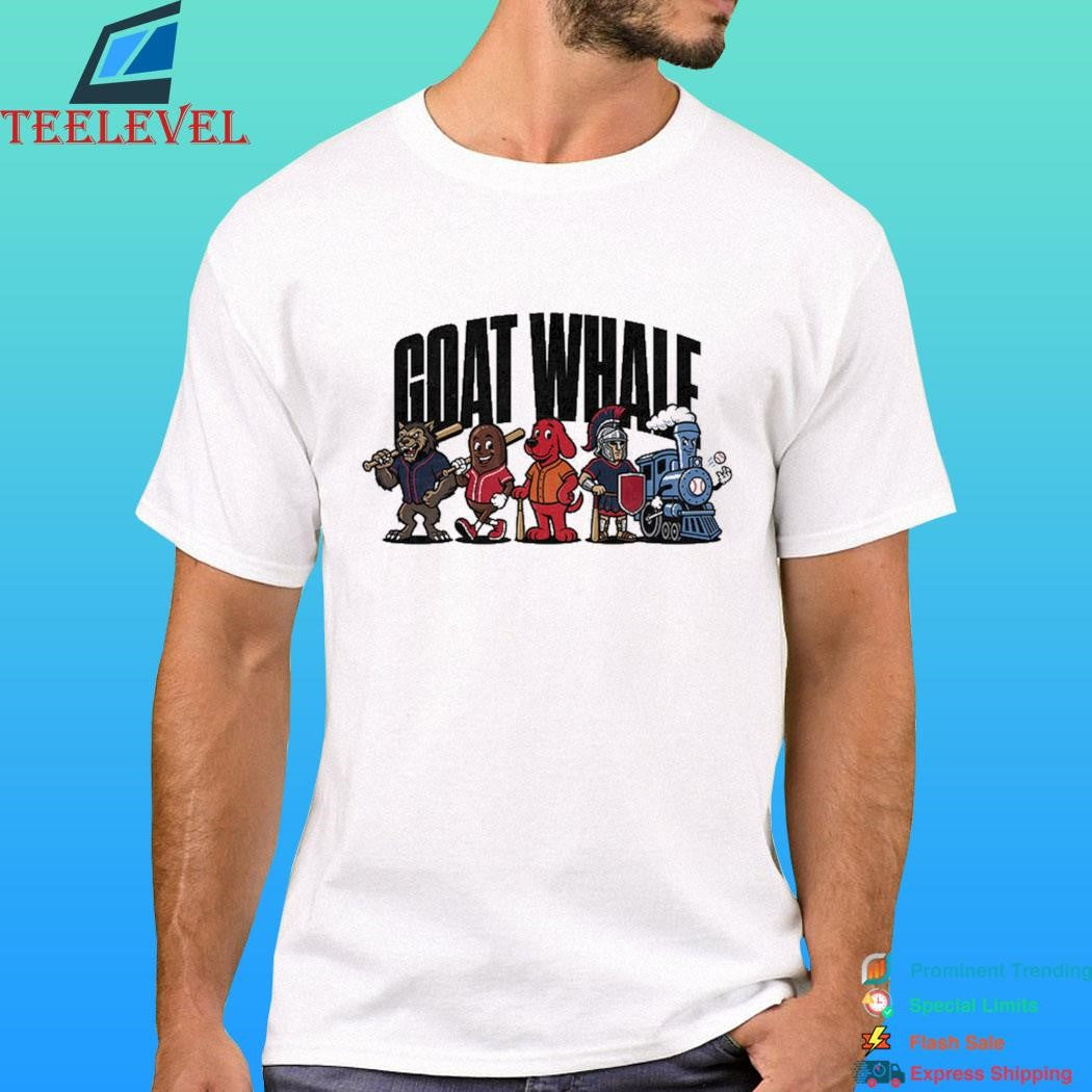 Goat Whale Mascot Baseball Shirt