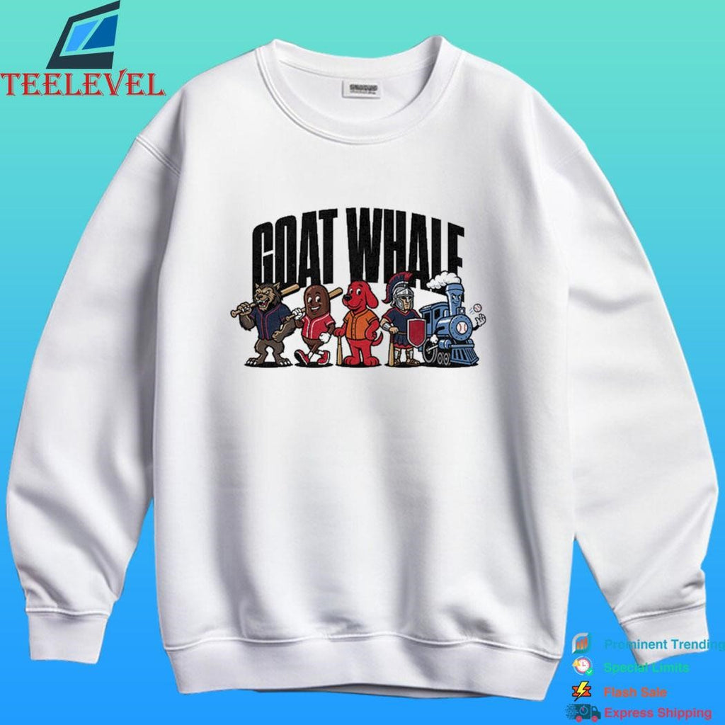 Goat Whale Mascot Baseball Shirt
