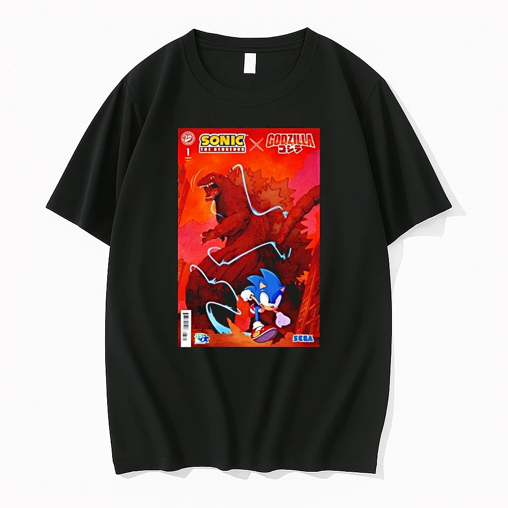 Godzilla Sonic Comic Tshirts Sweater
