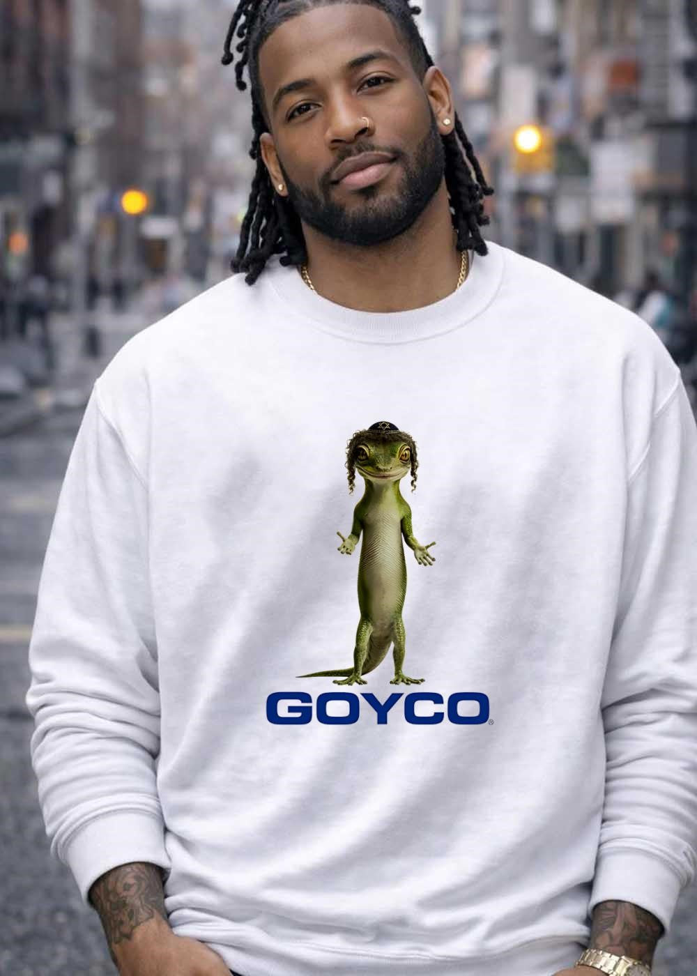 Goyco Insurance Lizard Wearing A Kippah T-Shirt