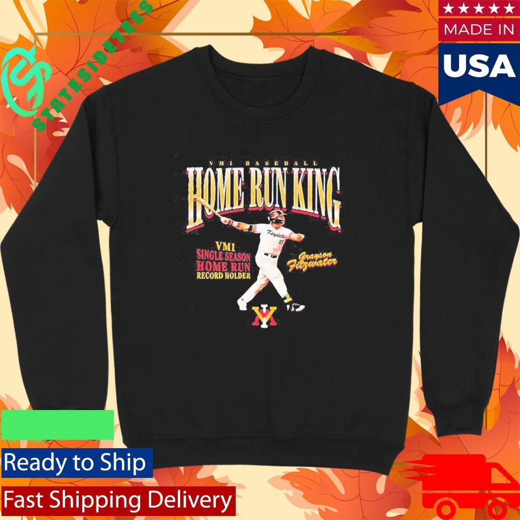 Grayson Fitzwater Vmi Baseball Home Run King Single Season Record Holder Shirt