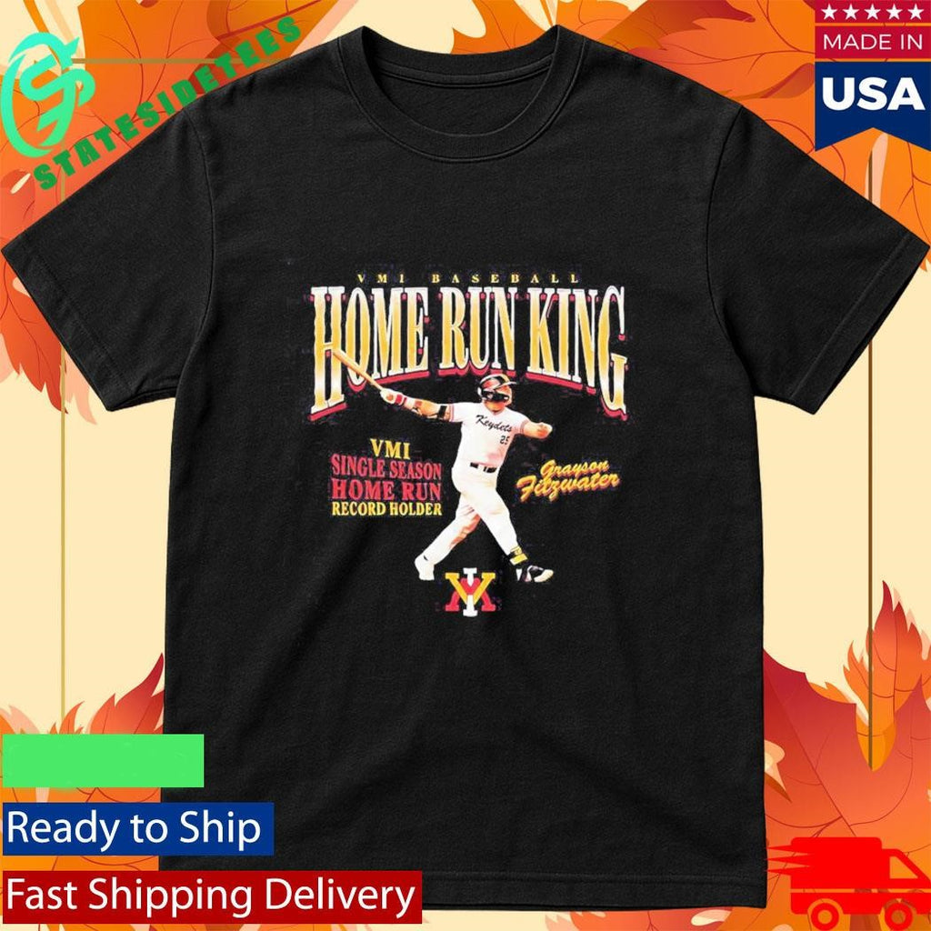 Grayson Fitzwater Vmi Baseball Home Run King Single Season Record Holder Shirt