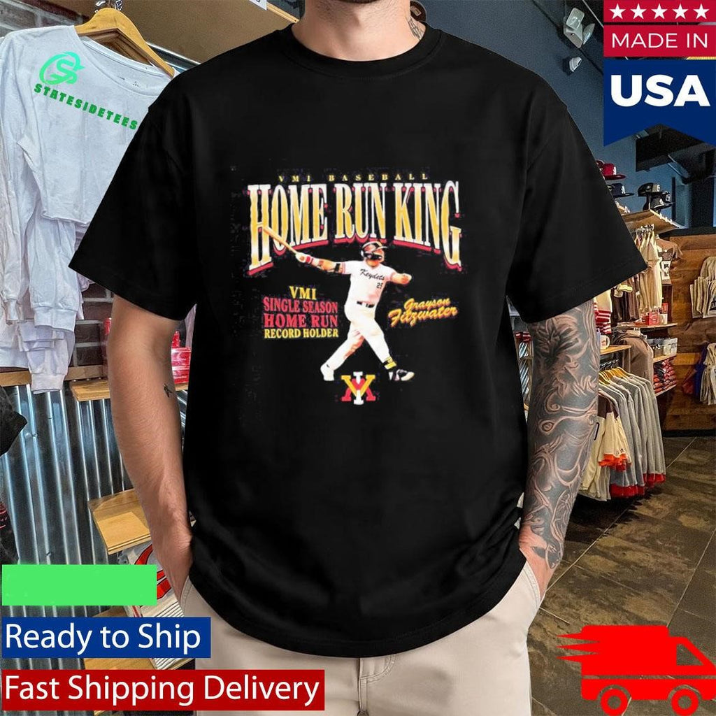 Grayson Fitzwater Vmi Baseball Home Run King Single Season Record Holder Shirt