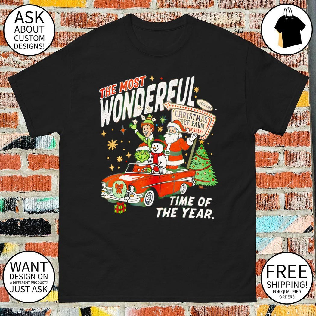Grinch Santa the most wonderful whoville time of the year Christmas shirt