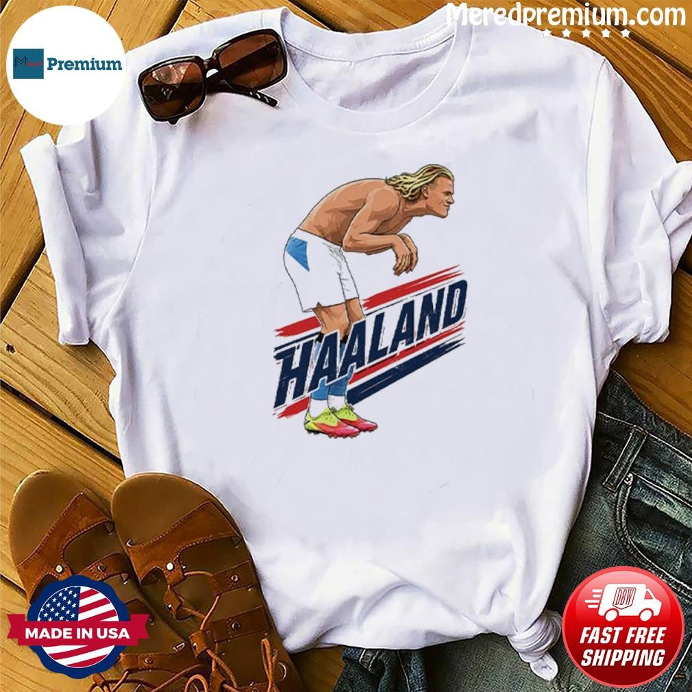 Haaland Cartoon Soccer T-Shirt