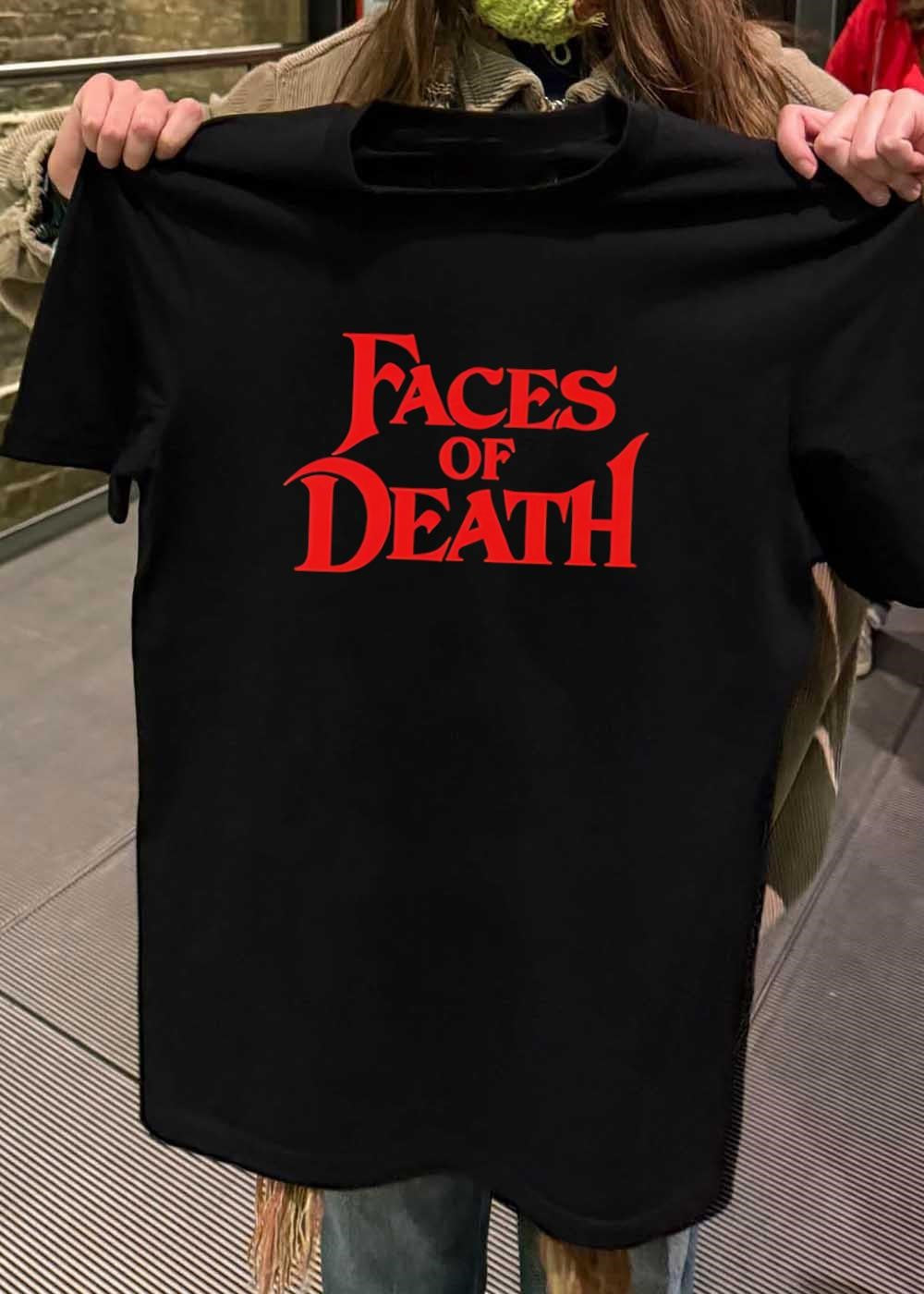 Horror Movie Faces of Death Red Logo T-Shirt