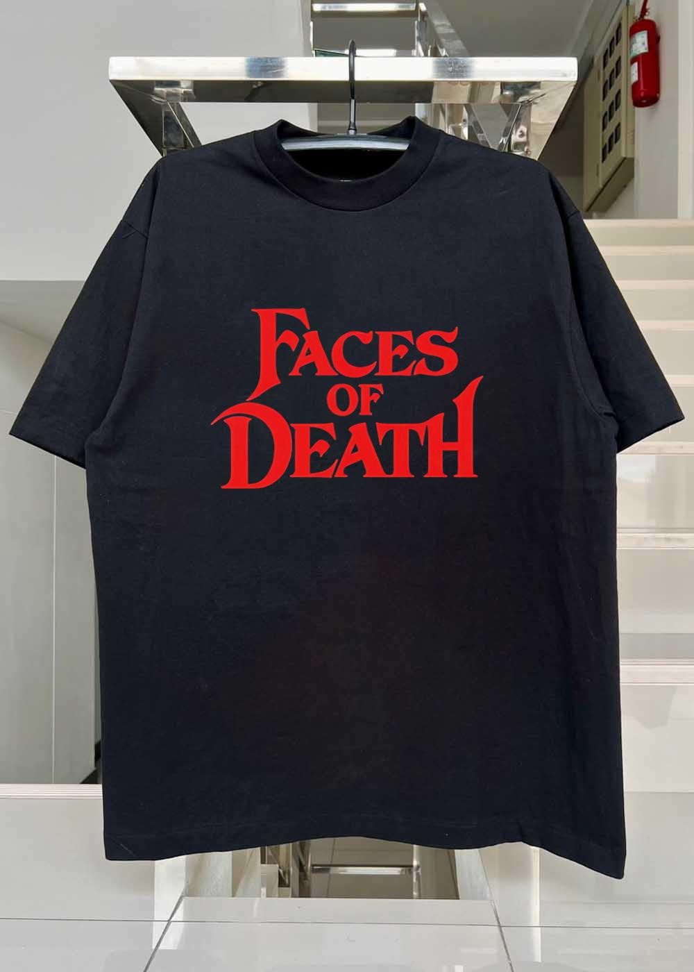 Horror Movie Faces of Death Red Logo T-Shirt
