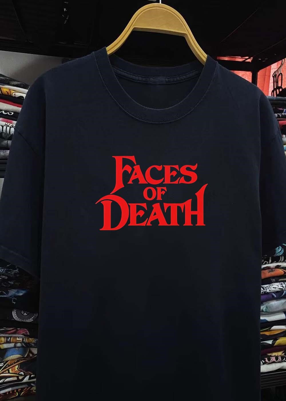 Horror Movie Faces of Death Red Logo T-Shirt