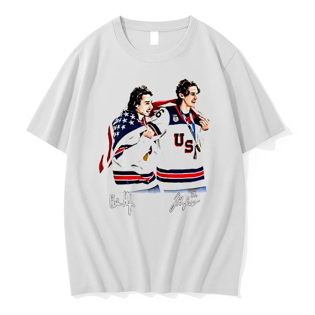 Hughes Brotherhood Team Usa Hockey Signatures Tshirts Sweater
