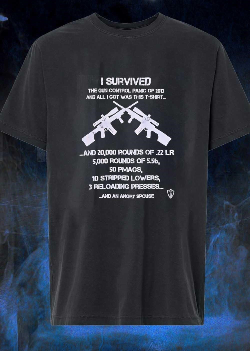 I Survived The Gun Control Panic Of 2013 And Angry Spouse shirt