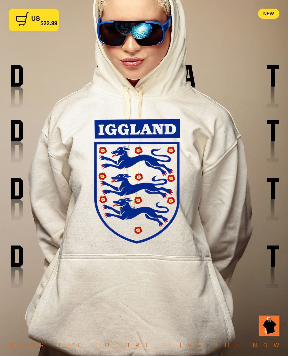 Iggland England Soccer Three Lions World Cup 2026 parody shirt