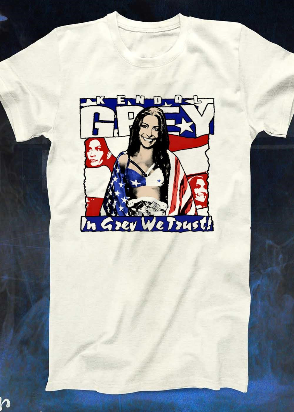 In Grey We Trust Kendal Grey American Flag Wrestling Fan T-Shirt