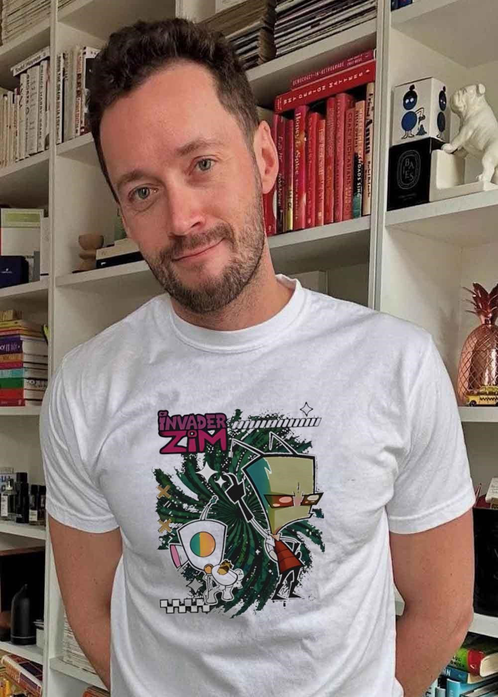 Invader Zim Fan Art GIR Eating Taco Character T-Shirt