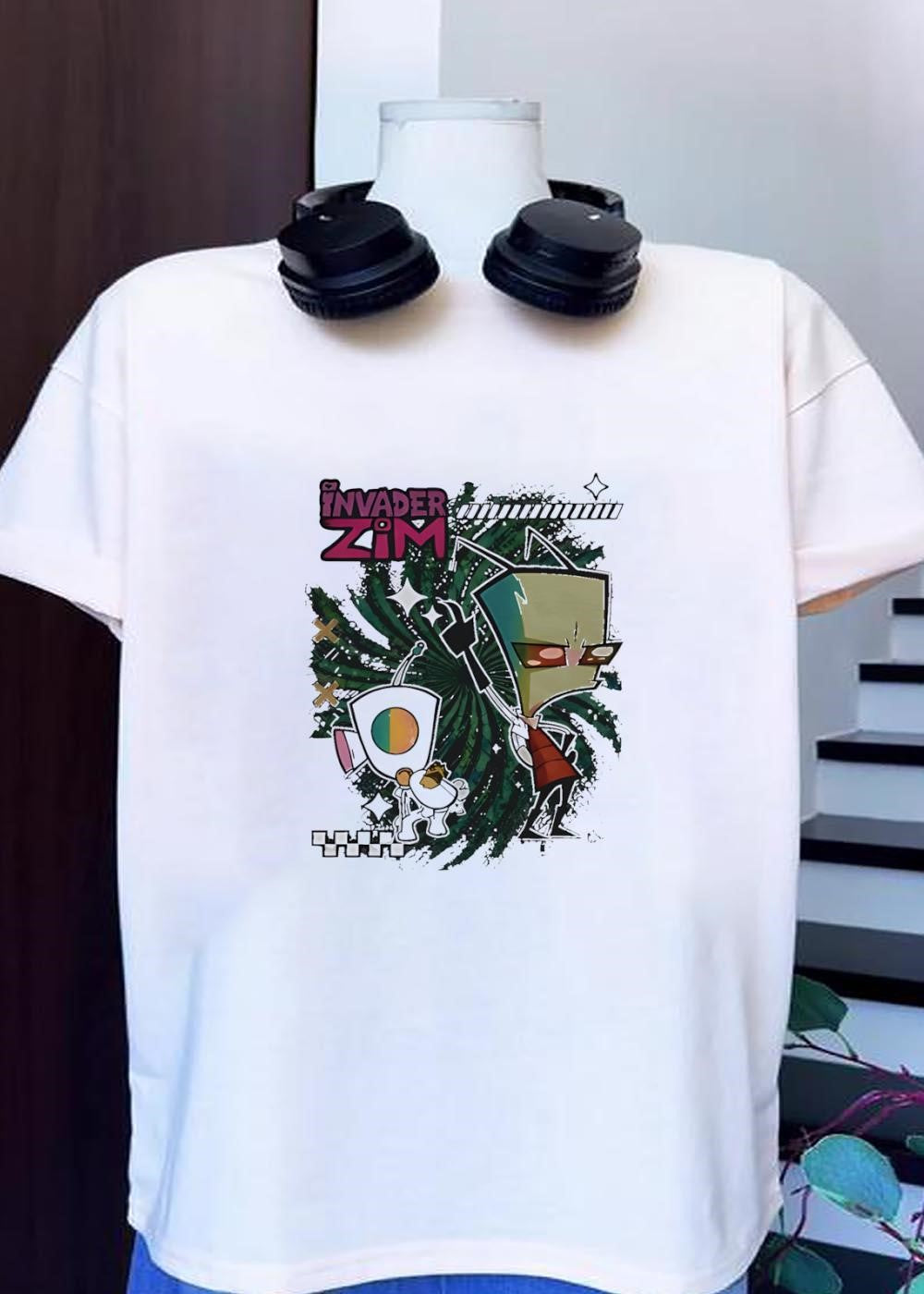 Invader Zim Fan Art GIR Eating Taco Character T-Shirt