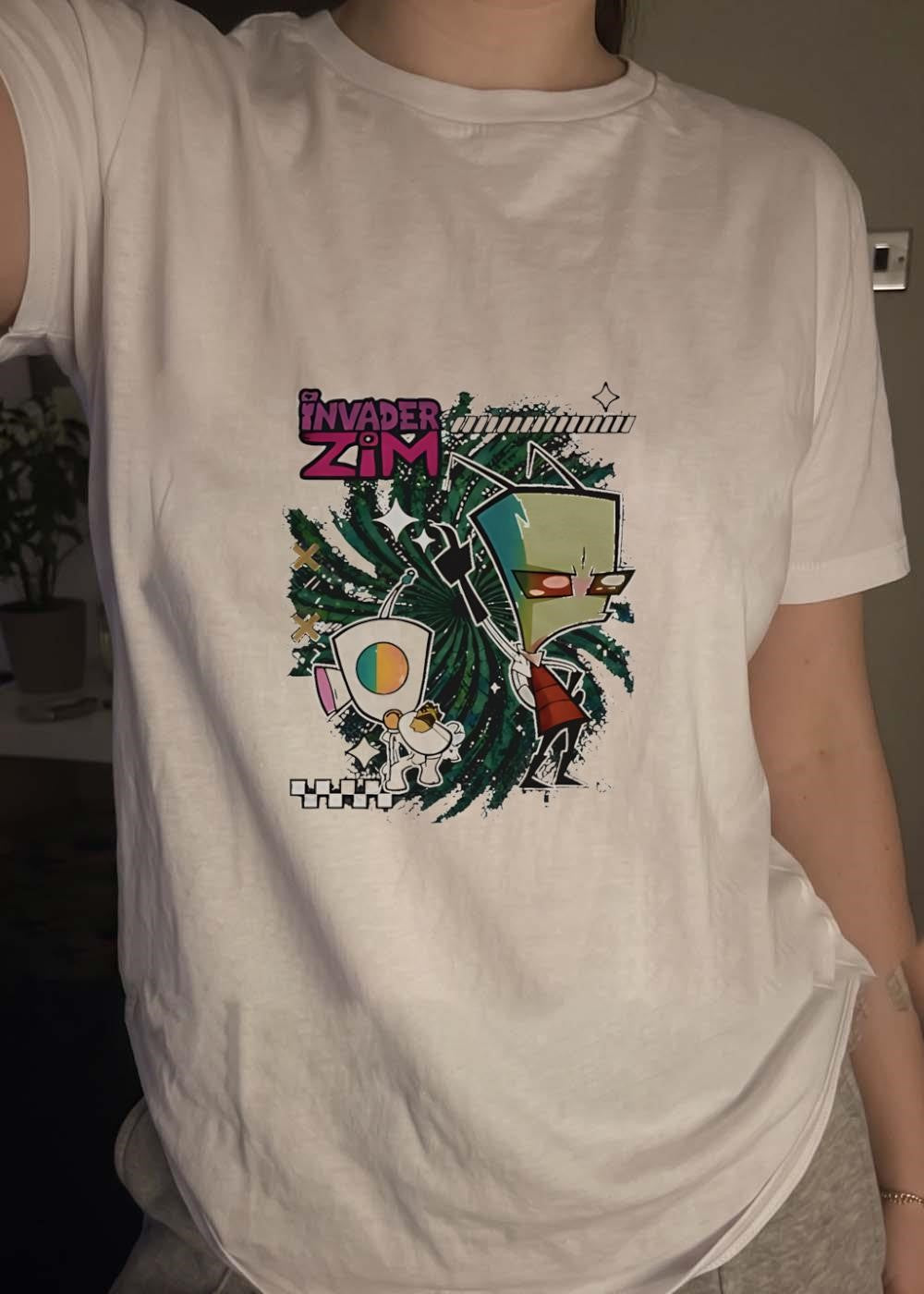 Invader Zim Fan Art GIR Eating Taco Character T-Shirt