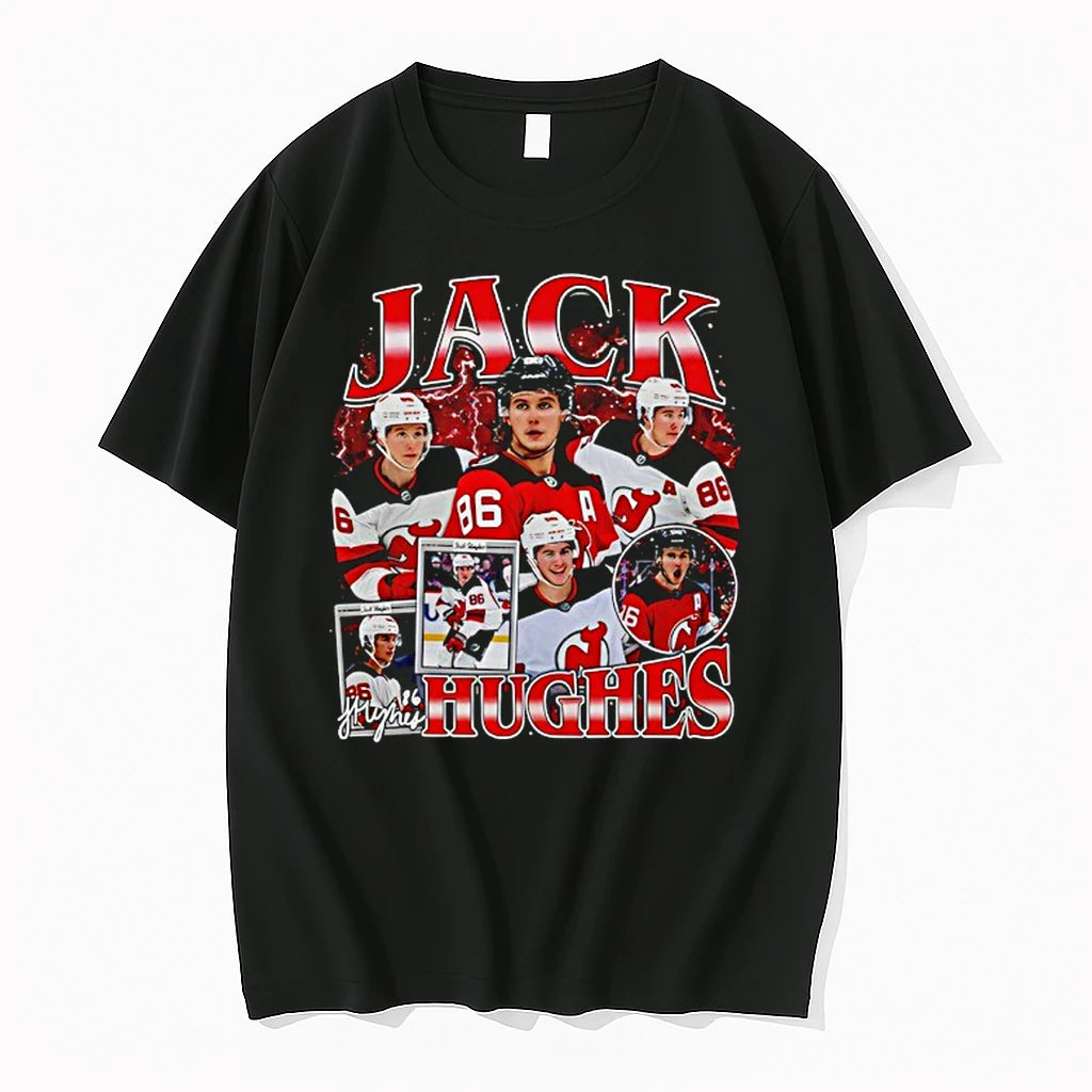 Jack Hughes Ice Hockey American Professional Hockey Championship Tshirts Sweater