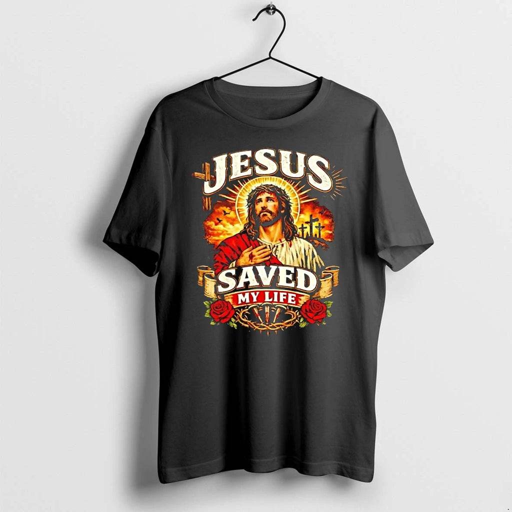 Jesus Saved My Life Rose Flower Tshirts Sweater