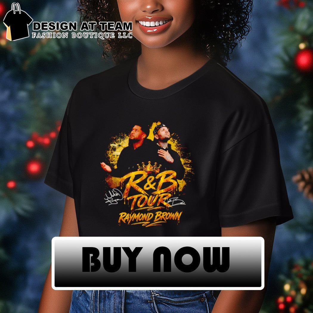 King Raymond Brown Usher Chris Brown R and B Tour 2026 signatures shirt