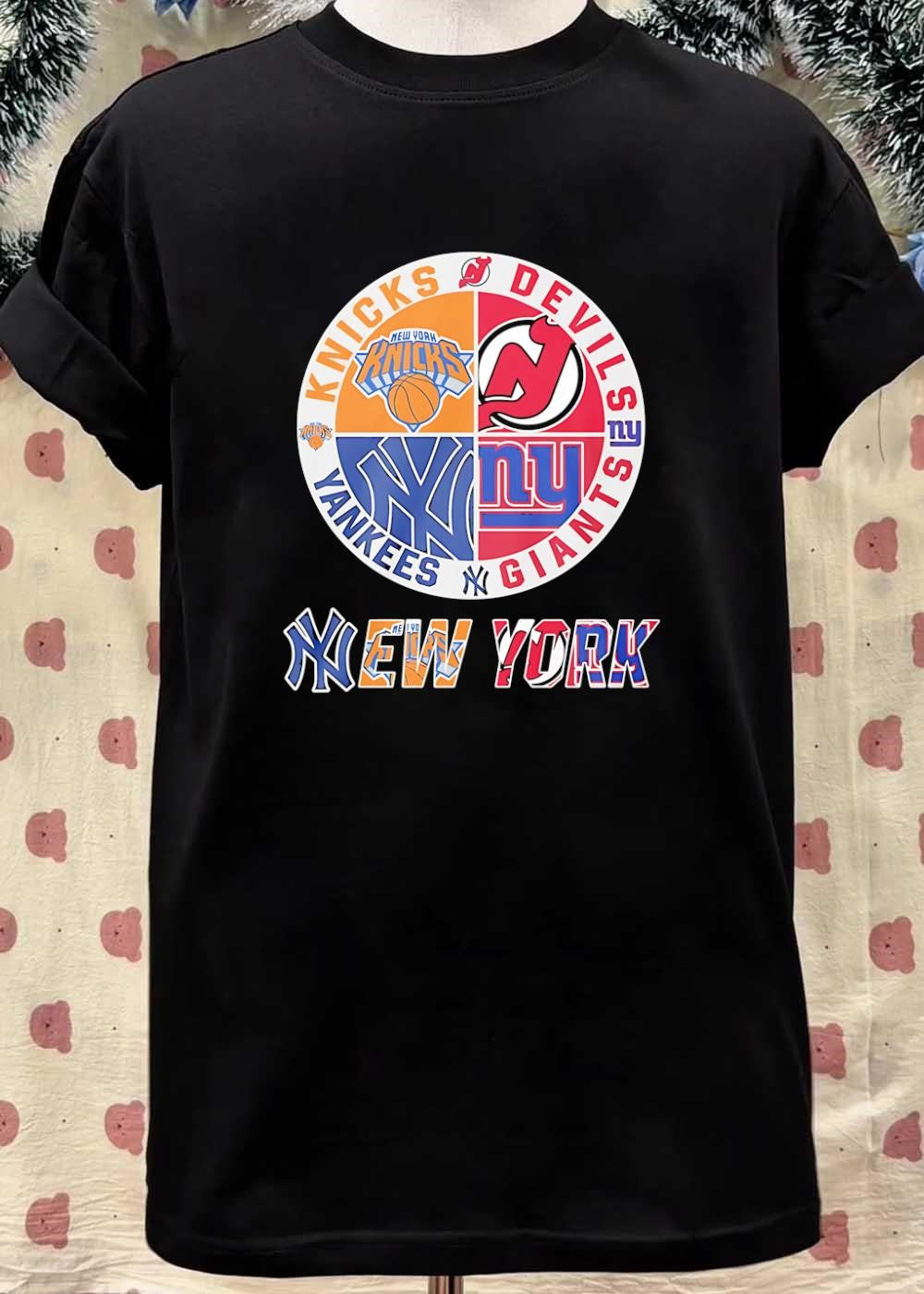 Knicks Devils Yankees Giants New York Sports Fan Logo shirt