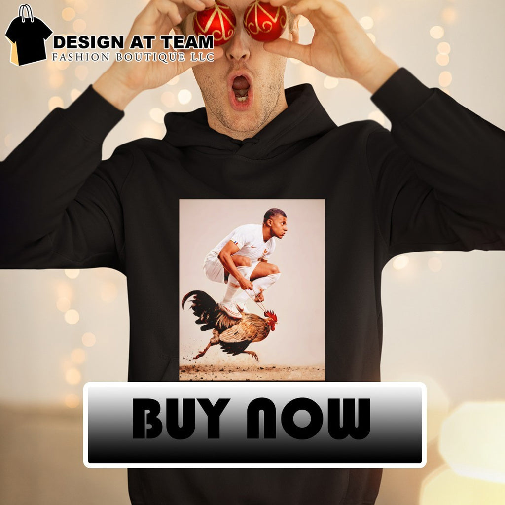 Kylian Mbappe riding rooster France Soccer World Cup 2026 shirt