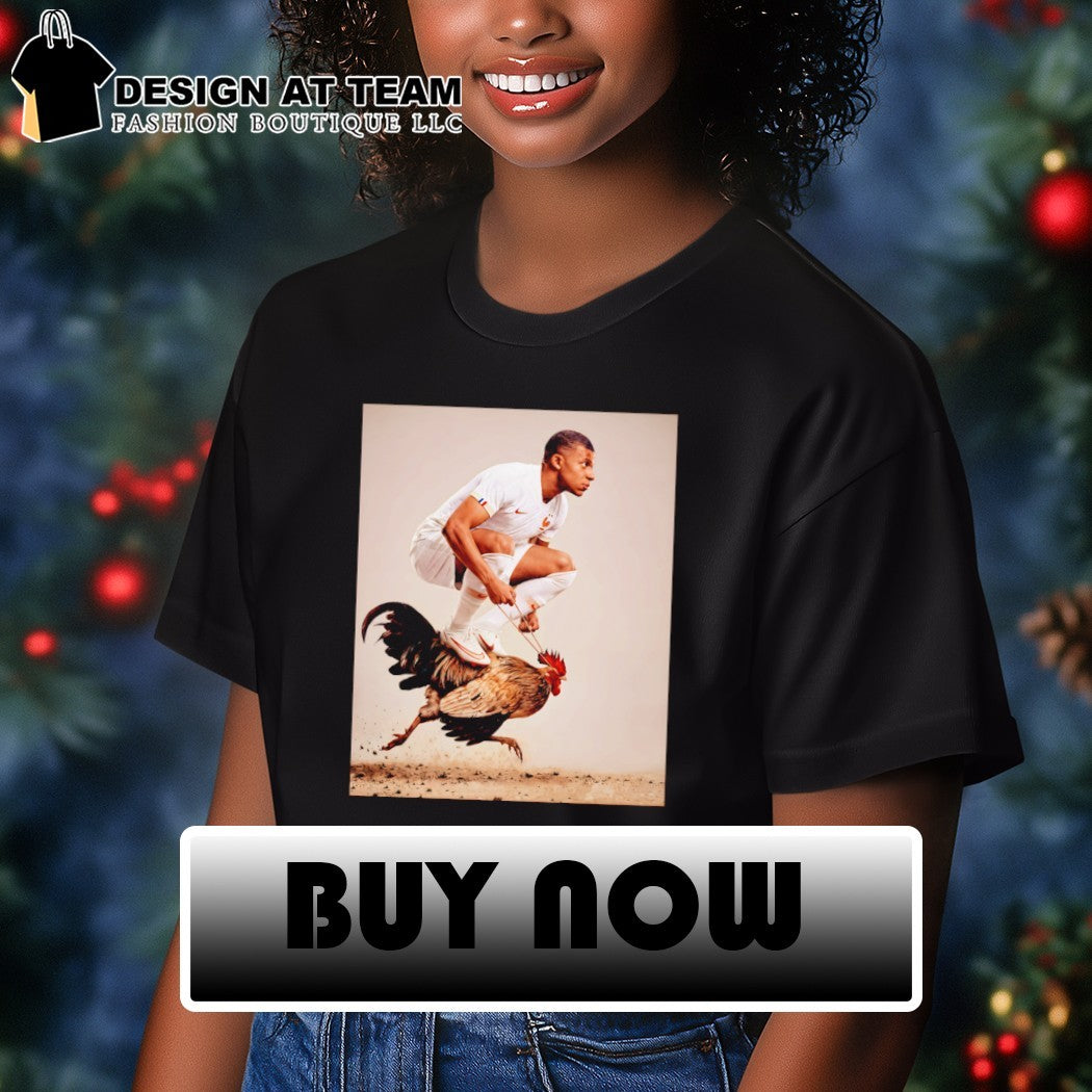 Kylian Mbappe riding rooster France Soccer World Cup 2026 shirt