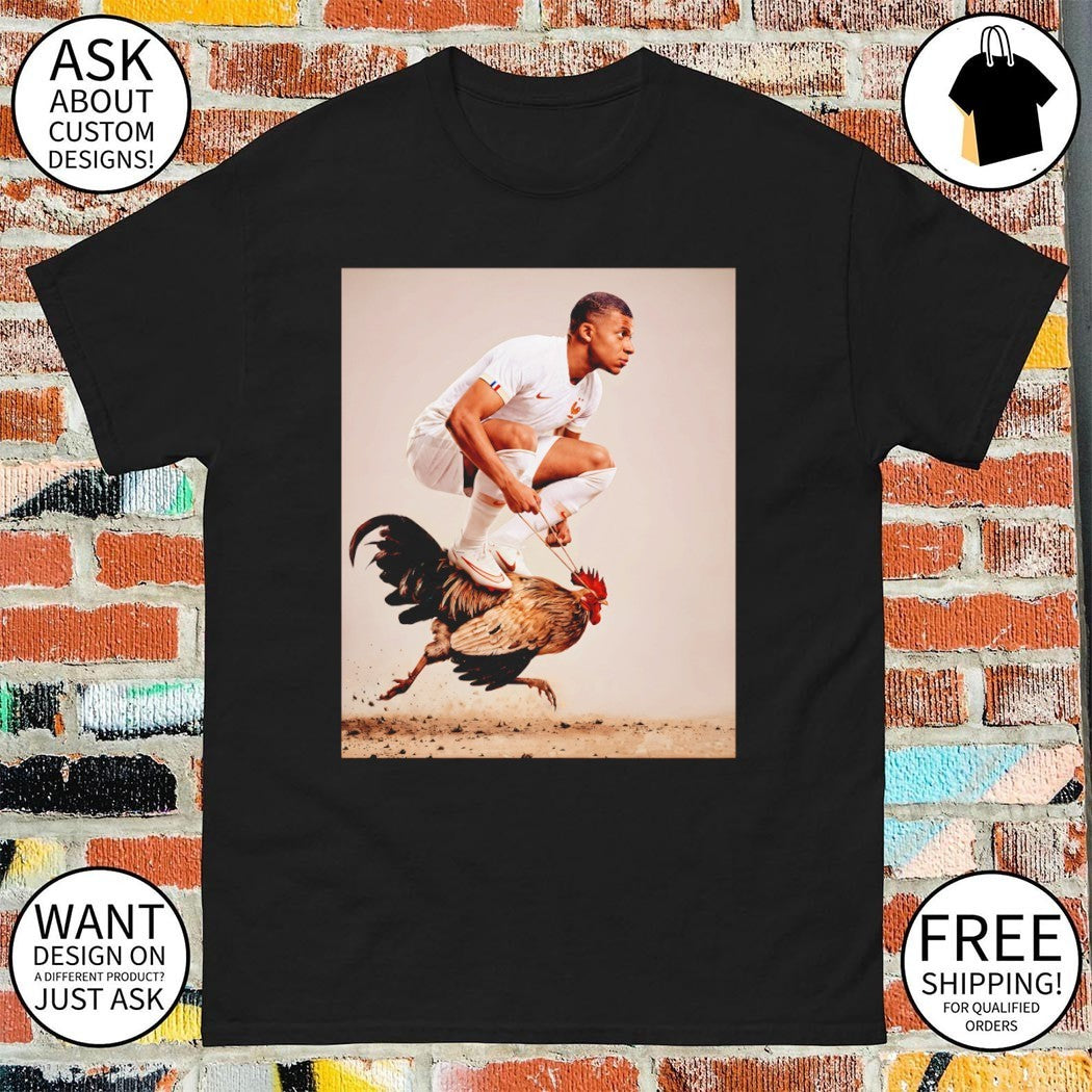 Kylian Mbappe riding rooster France Soccer World Cup 2026 shirt