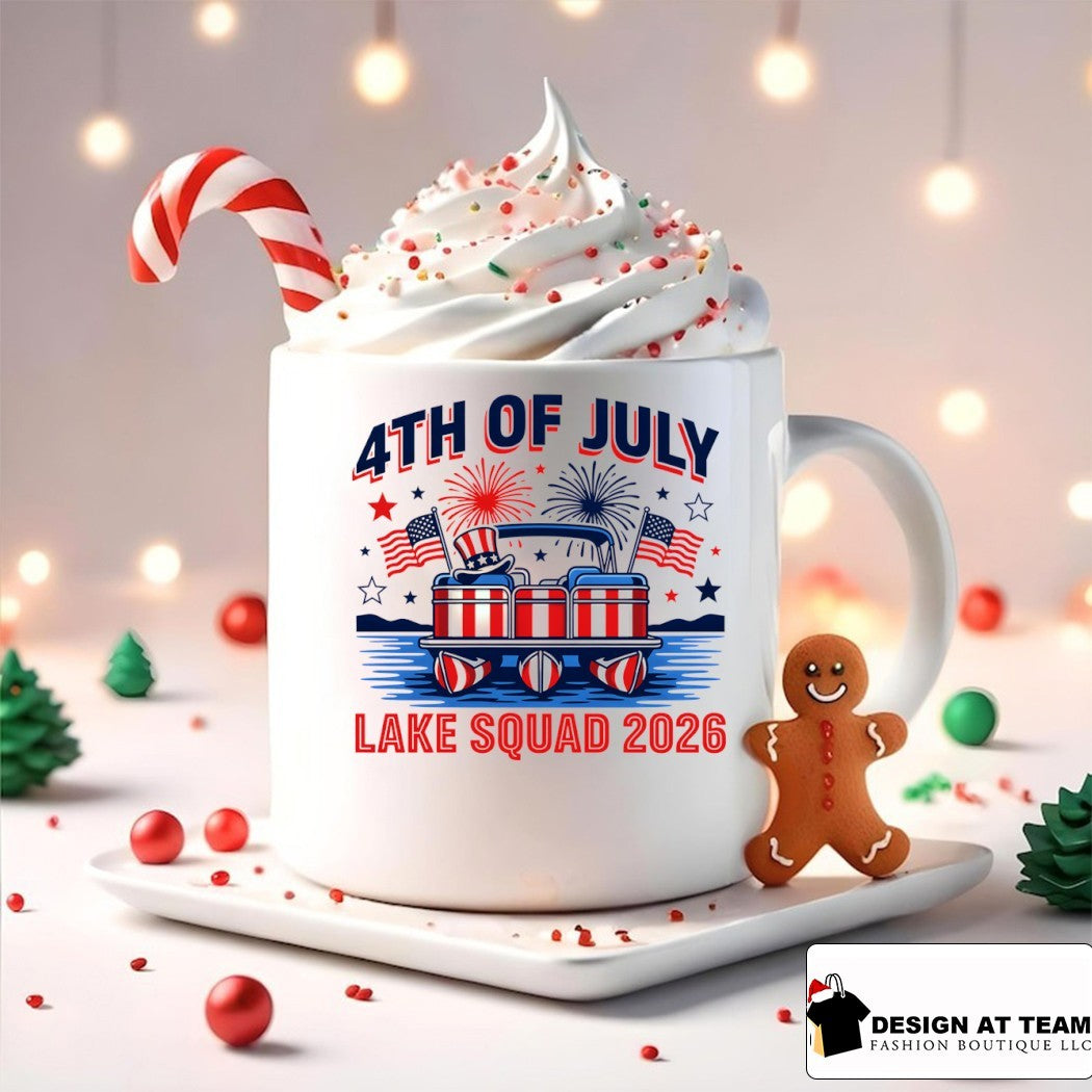 Lake Squad 2026 4th of July Patriotic American flag shirt