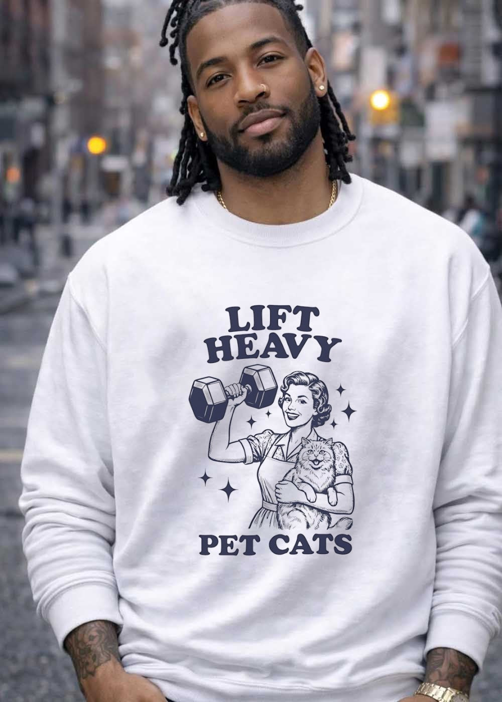 Lift Heavy Pet Cats Strong Woman Fitness Workout Unisex T-Shirt