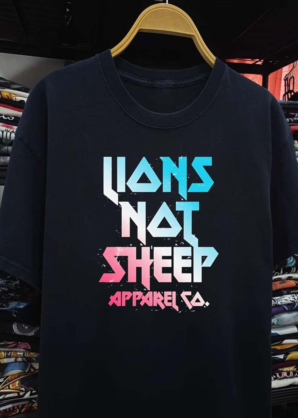 Lions Not Sheep Apparel Co. Logo Printed Mens T-Shirt