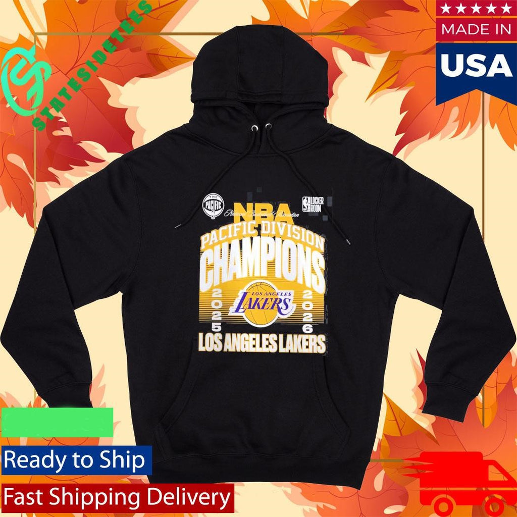 Los Angeles Lakers 2026 NBA Pacific Division Champions Locker Room T-Shirt