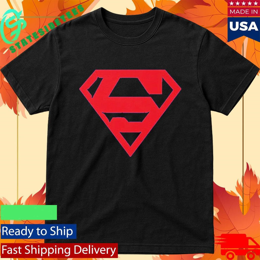 MJ Hero Superman Logo Blue Shirt