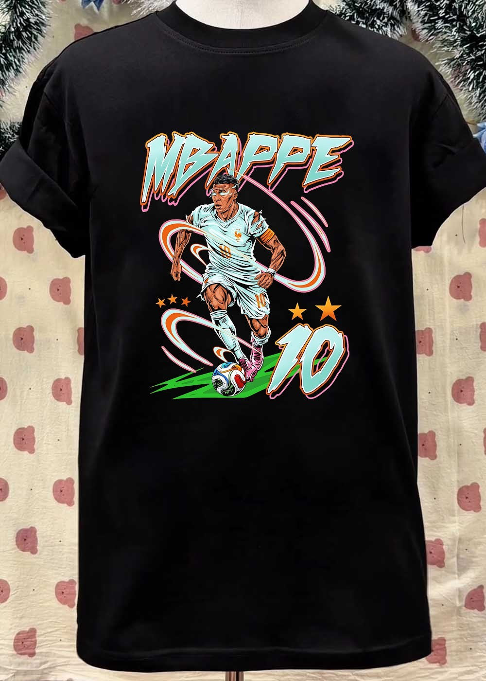 Mbappe Dribbling a Soccer Ball Mbappe 10 France National Team T-Shirt