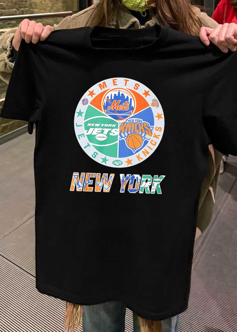 Mets Jets Knicks New York Sports Team Logo shirt