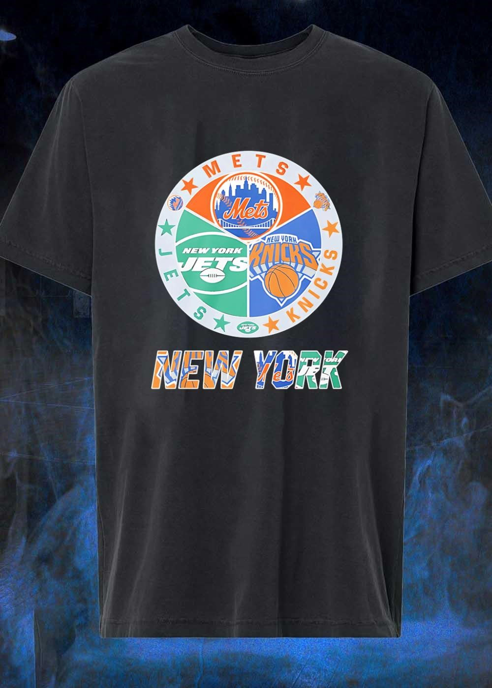 Mets Jets Knicks New York Sports Team Logo shirt