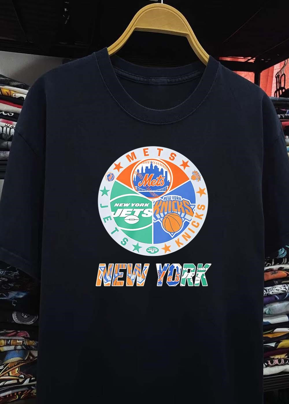 Mets Jets Knicks New York Sports Team Logo shirt