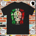 Mexico Canada Usa World Cup 2026 United Three Nations One Goal Skull Soccer shirt