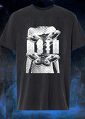 Moth Wings Graphic Reflective Text T-Shirt