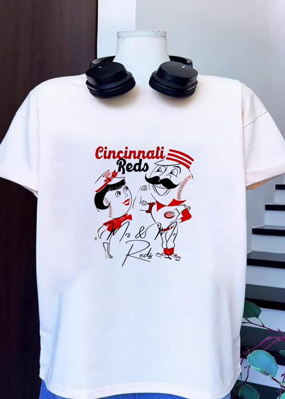 Ms & Mr Reds Cincinnati Reds Mascot Couple T-Shirt