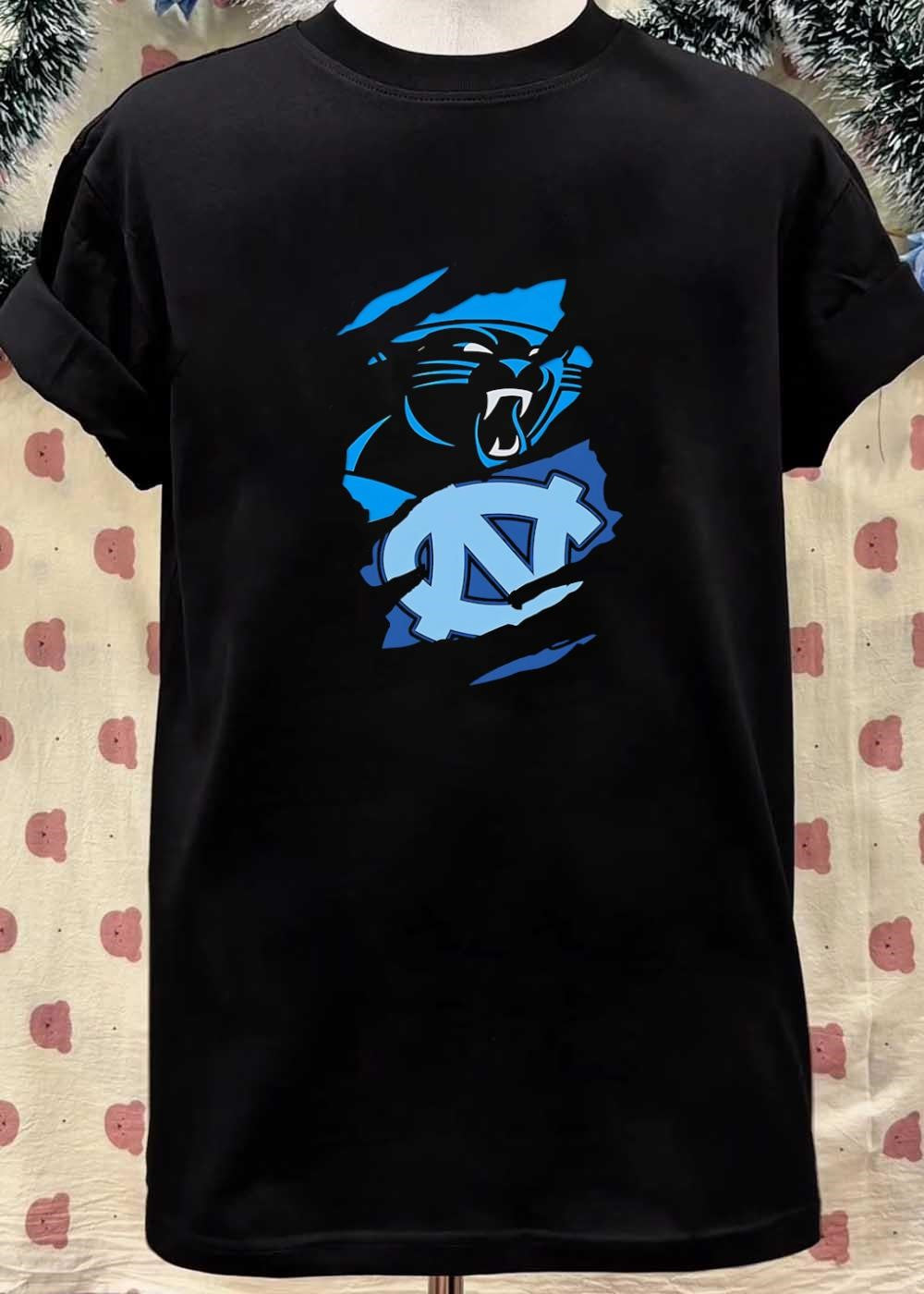 NC Tar Heels Carolina Panthers Rip Effect shirt