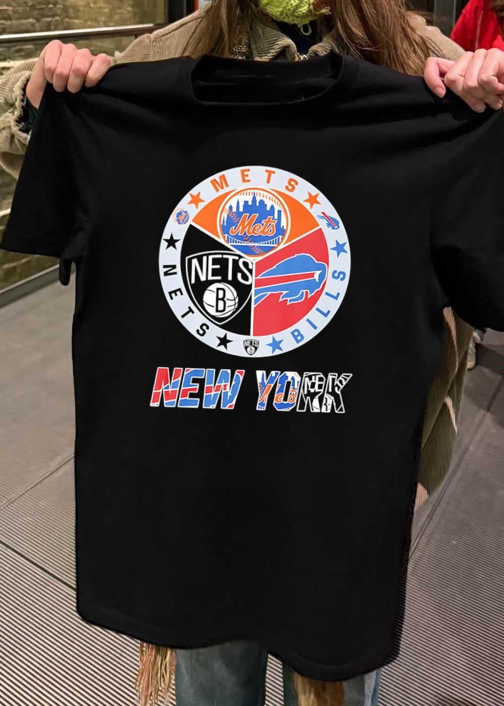 NY Sports Fan Apparel Mets Nets Bills New York shirt