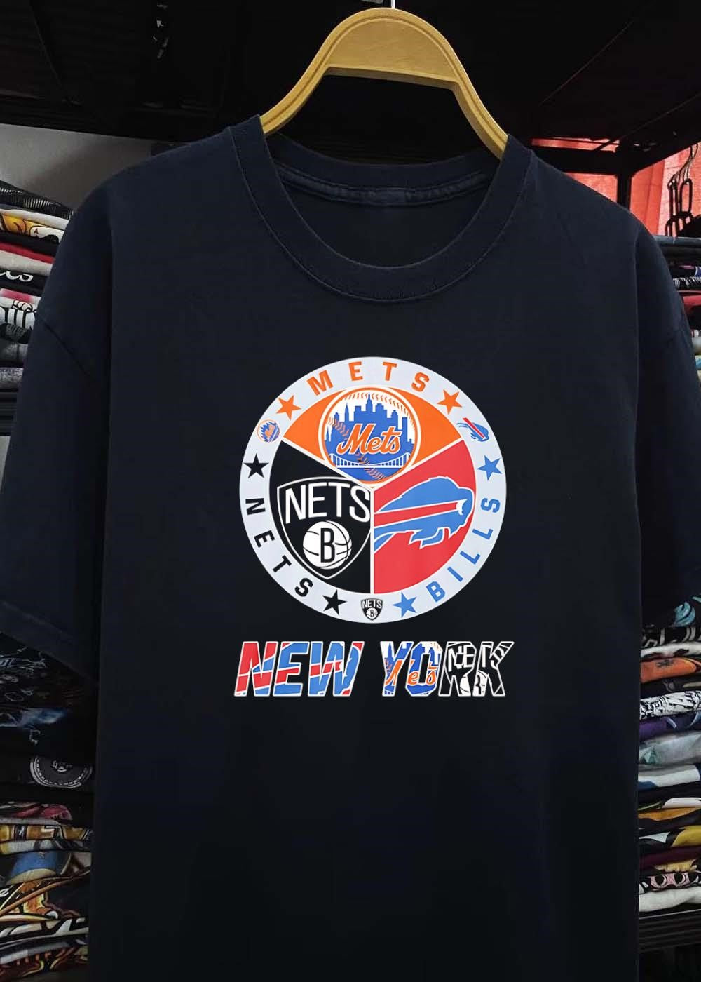 NY Sports Fan Apparel Mets Nets Bills New York shirt