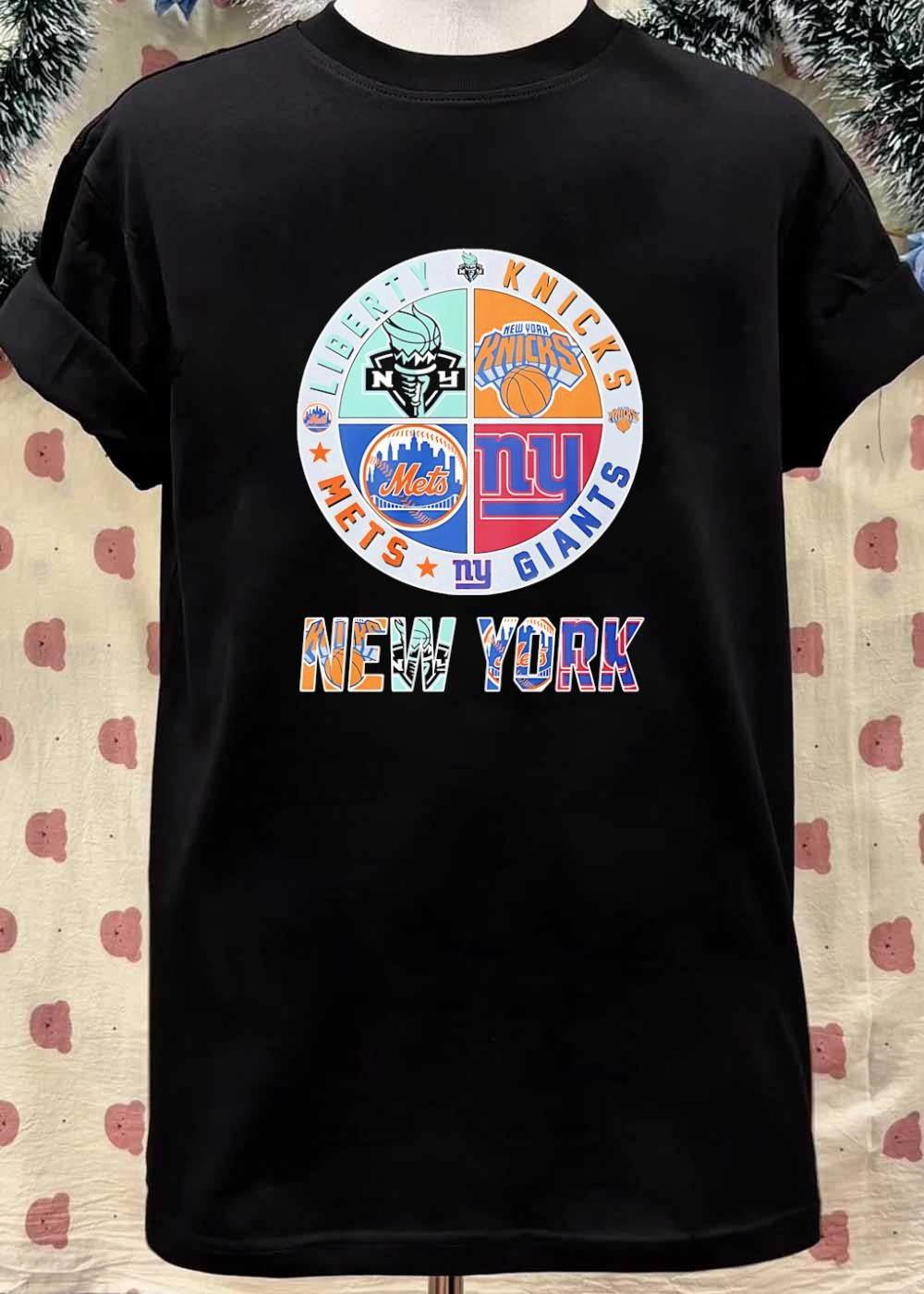 NY Sports Fans Apparel Features Liberty Knicks Mets Giants New York shirt